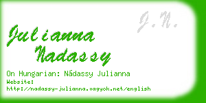 julianna nadassy business card