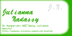 julianna nadassy business card